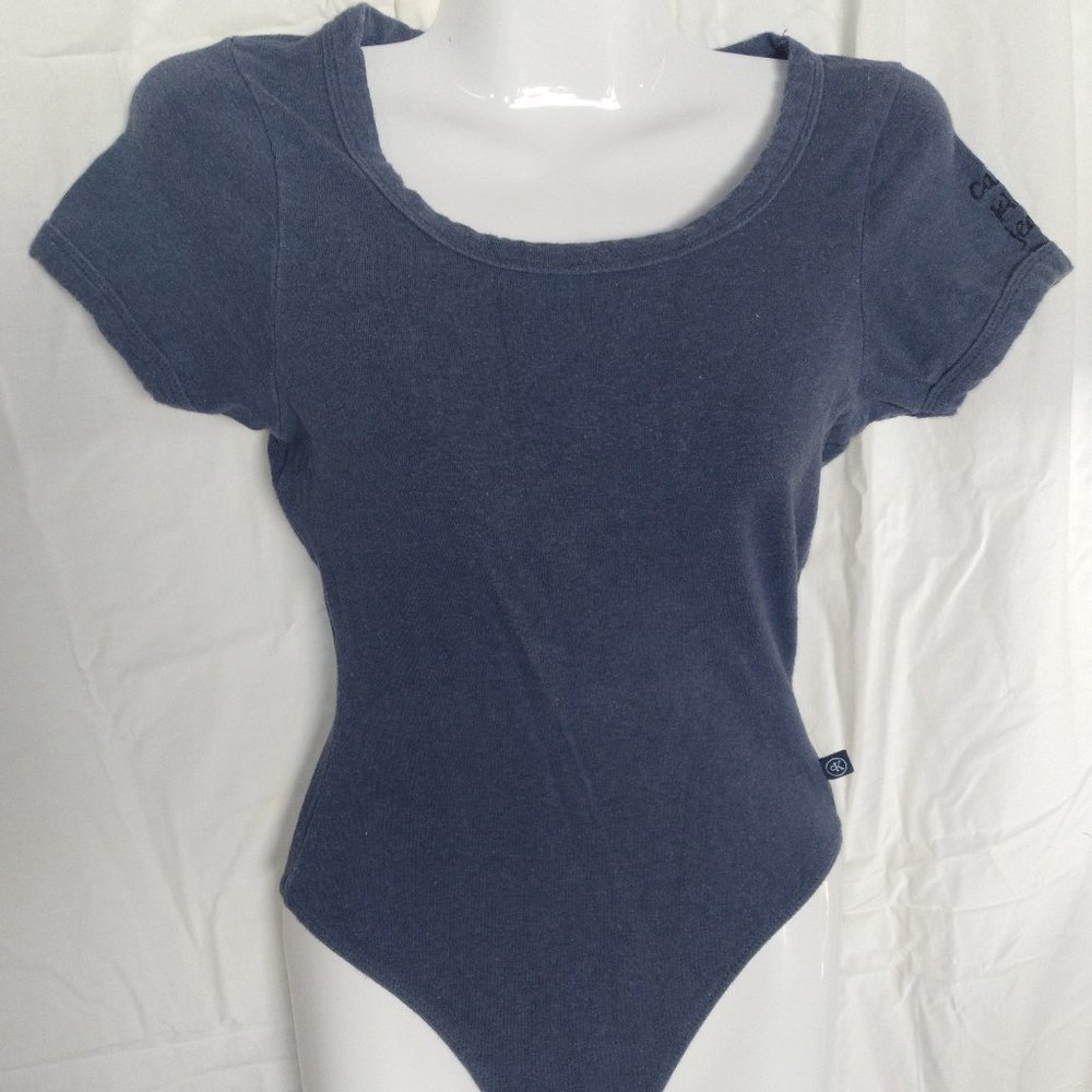 Vintage 90s CK Calvin Klein navy thong bodysuit